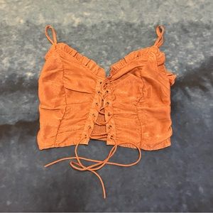 Front tie cropped tank